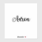 Aaron Name - Handgeschreven kalligrafie Sticker (Vel)