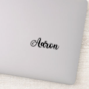 Aaron Name - Handgeschreven kalligrafie Sticker