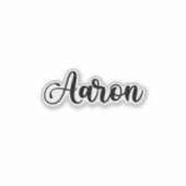 Aaron Name - Handgeschreven kalligrafie Sticker (Voorkant)