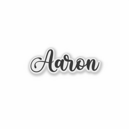 Aaron Name - Handgeschreven kalligrafie Sticker (Voorkant)