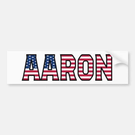 Aaron Name Vorname USA Aufkleber Sticker Auto (Voorkant)