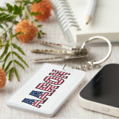 Aaron Name Vorname USA Flagge Anhänger Schlüssel Sleutelhanger (Voorkant Rechts)
