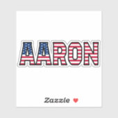 Aaron Name Vorname USA Sticker Stickerset (Vel)