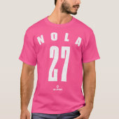 Aaron Nola 27 Mlbpa Philadelphia Baseball Major Le T-shirt (Voorkant)