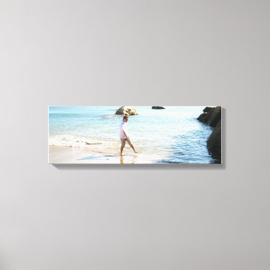 Aaron op het strand canvas afdruk (Voorkant)