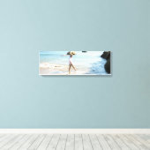 Aaron op het strand canvas afdruk (Insitu (Houten vloer))
