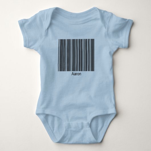 Aaron Personalized Functional Barcode Baby Creeper Romper (Voorkant)