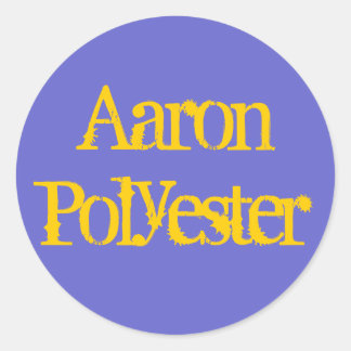 Aaron Polyester Ronde Sticker