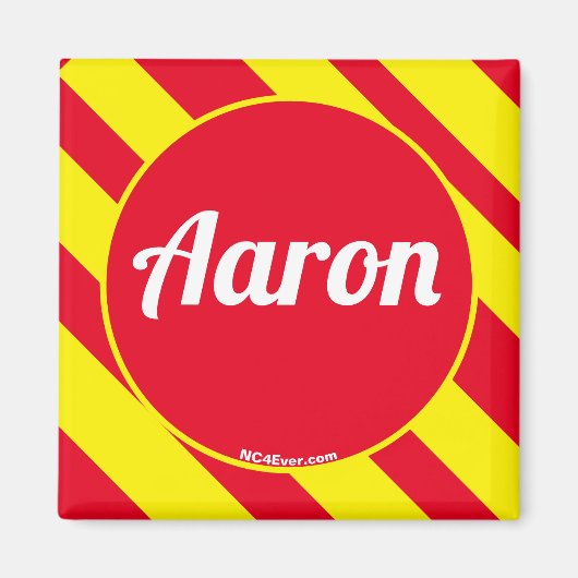 Aaron Red/Yellow Magnet (Voorkant)