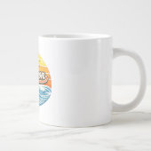 Aaron Retro Zonsondergang Naamontwerp Grote Koffiekop (Rechts)