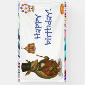 Aaron, ringmeester van de aardvarkens spandoek (Verticaal)