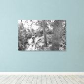 Aaron Rodgers berg die op de Stairway naar Canvas Afdruk (Insitu (Houten vloer))