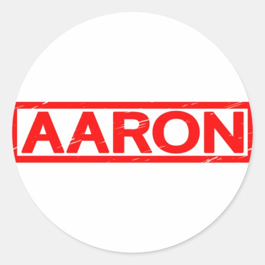 Aaron Stamp Ronde Sticker (Voorkant)