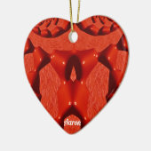AARON ~ VALENTIJN HEART ~ Red Fractal ~ Keramisch Ornament (Links)