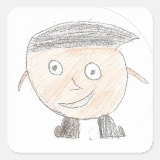 Aaron: Vierkante Sticker (Voorkant)