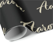 Aaron Vorname Name edles Geschenkpapier Papier (Rol Hoek)