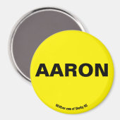 AARON Yellow magnet (Voorkant / Achterkant)