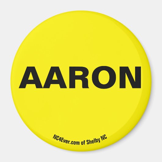 AARON Yellow magnet (Voorkant)
