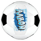 Aaron Your Graffiti Name Background Brick Wall Soc Voetbal (Gedraaid)