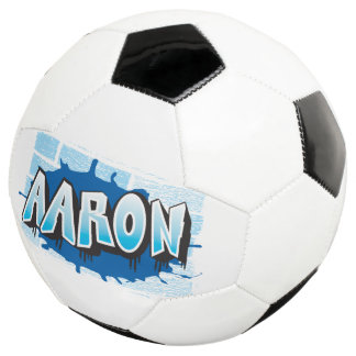 Aaron Your Graffiti Name Background Brick Wall Soc Voetbal