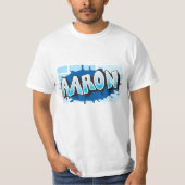 Aaron Your Graffiti Name Background Brick Wall T-S T-shirt (Voorkant)