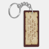Aaronic Blessing Hebreeuws & Engels Sleutelhanger (Voorkant Links)