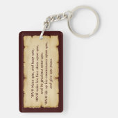 Aaronic Blessing Hebreeuws & Engels Sleutelhanger (achterkant)