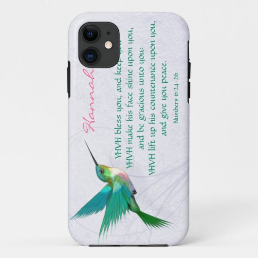 Aaronic Blessing Hummingbird English Case-Mate iPhone Case (Achterkant)