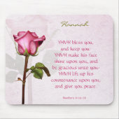 Aaronic Blessing Roos Engels Muismat (Voorkant)