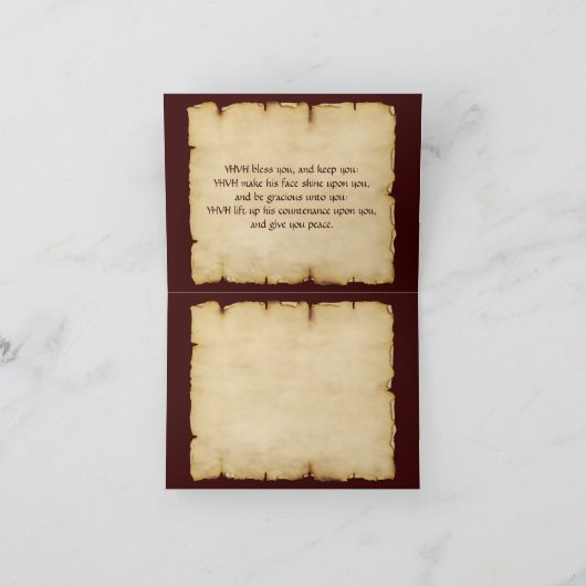 Aaronic die Hebreeër zegenen Kaart (Binnen)