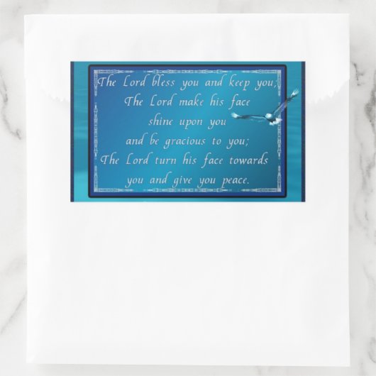 Aaronische zegen! rechthoekige sticker (Tas)