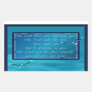 Aaronische zegen! rechthoekige sticker