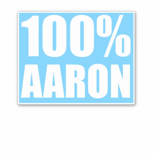 Aaronnaam Sticker (Voorkant)