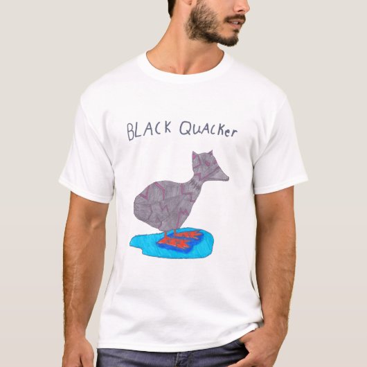 Aaron's Black Quacker Shirt (Voorkant)