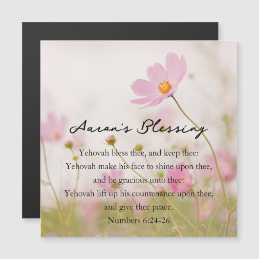 Aäron's zegenmagneet (Voorkant / Achterkant)