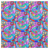aarovy psychedelische vrede en liefde stof (Swatch)