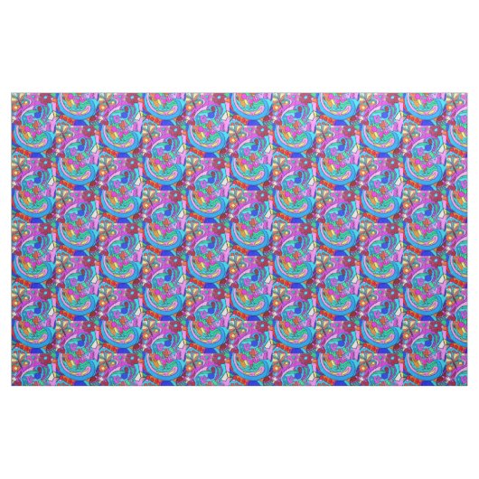aarovy psychedelische vrede en liefde stof (Fat Quarter)
