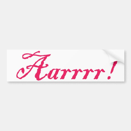 Aarrr, Bumpersticker (Voorkant)