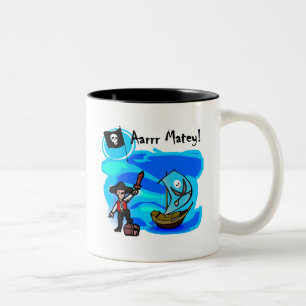 Aarrr Matey T-shirts en cadeaus Tweekleurige Koffiemok