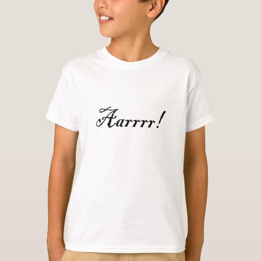 Aarrr, T-Shirt. T-shirt (Voorkant)