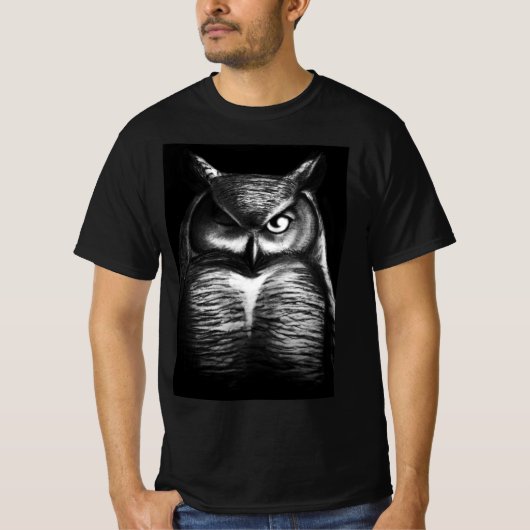 Aart Great Horned Owl T-shirt (Voorkant)
