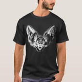 Aart Vampire Bat Negatief Zwart T-shirt (Voorkant)