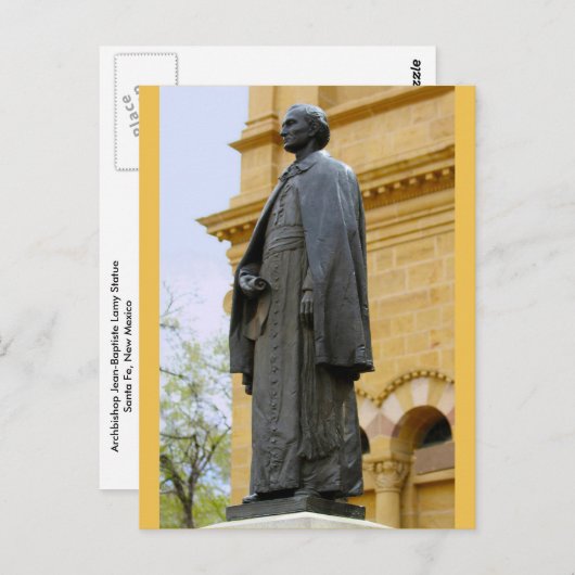 Aartsbisschop Jean-Baptiste Lamy standbeeld Briefkaart (Voorkant / Achterkant)