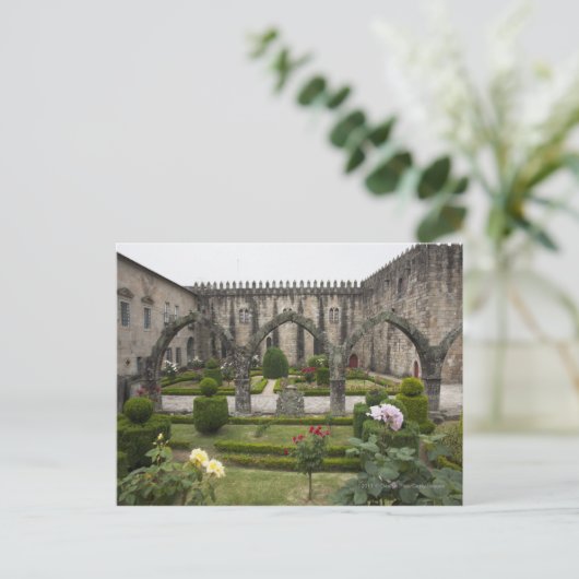 aartsbisschop paleis van Braga met tuin Briefkaart (Staand voorkant)