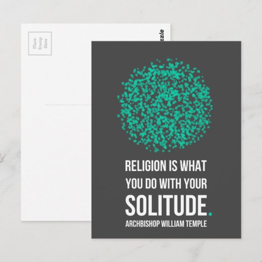 Aartsbisschop William Temple Quote voor religieuze Briefkaart (Voorkant / Achterkant)