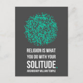 Aartsbisschop William Temple Quote voor religieuze Briefkaart (Voorkant)