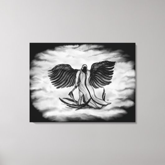 Aartsengel, Engel Uriel Canvas Afdruk (Voorkant)