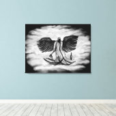 Aartsengel, Engel Uriel Canvas Afdruk (Insitu (Houten vloer))