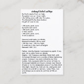 Aartsengel Gabriël en Hoop Visitekaartje (Achterkant)