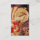 AARTSENGEL GABRIEL GOLD METALLIC MONOGRAM VISITEKAARTJE (Achterkant)